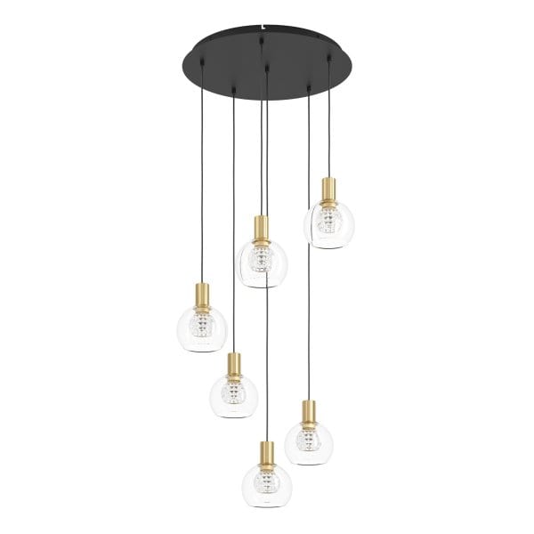 EGLO - LED-HL/6 DM540 SCHWARZ MESSING GEBÜRSTET 'TERQUE'