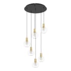 EGLO - LED-HL/6 DM540 SCHWARZ MESSING GEBÜRSTET 'TERQUE'
