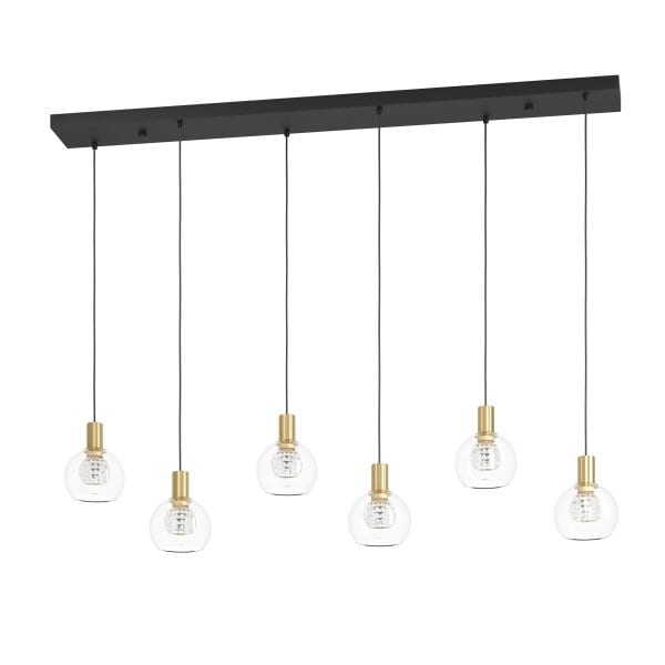 EGLO - LED-HL/6 SCHWARZ MESSING GEBÜRSTET 'TERQUE'