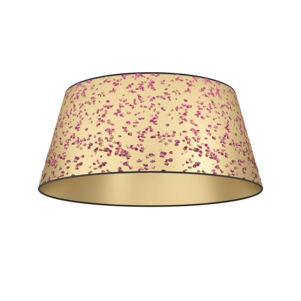 EGLO - DL/1 E27 SCHWARZ PAPIER MIT ROSENBLÜTEN GOLD PINK 'CASTUERA'