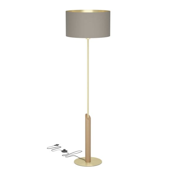 EGLO - STL/1 E27 MESSING GEBÜRSTET BRAUN CAPPUCCINO 'SANTANDRIA'