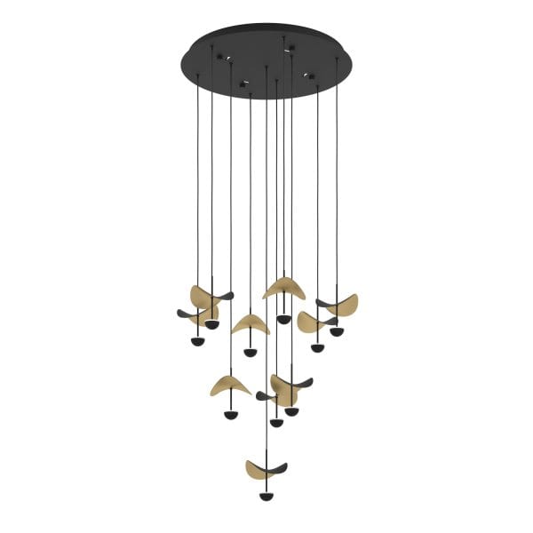 EGLO - LED-HL/10 Ø580 SCHWARZ/GOLD 'DRACERA'