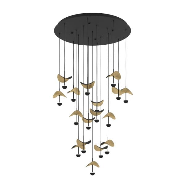 EGLO - LED-HL/17 Ø780 SCHWARZ/GOLD 'DRACERA'