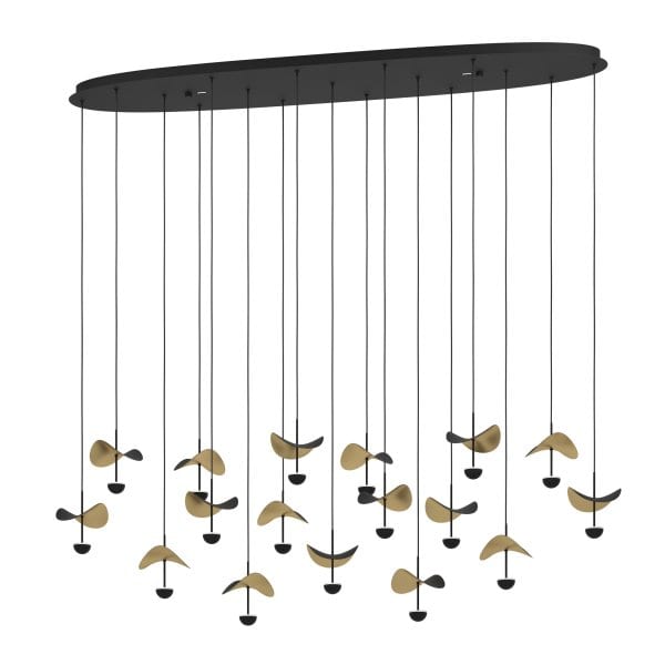 EGLO - LED-HL/17 SCHWARZ/GOLD 'DRACERA'