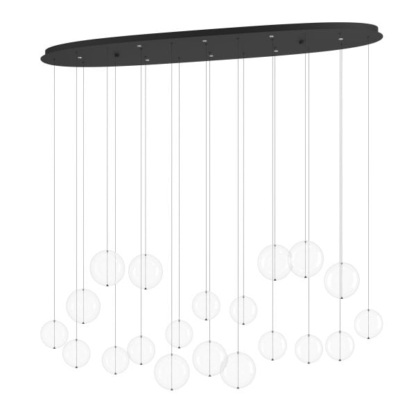EGLO - LED-HL/8 OVAL SCHWARZ/KLAR 'ESPARDELLO'