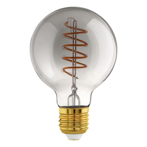EGLO - LM-E27 GLOBE G80 FILAMENT SPIRAL 4W/150lm 2000K SMOKY STEUERBAR-DIMMBAR 1 STK