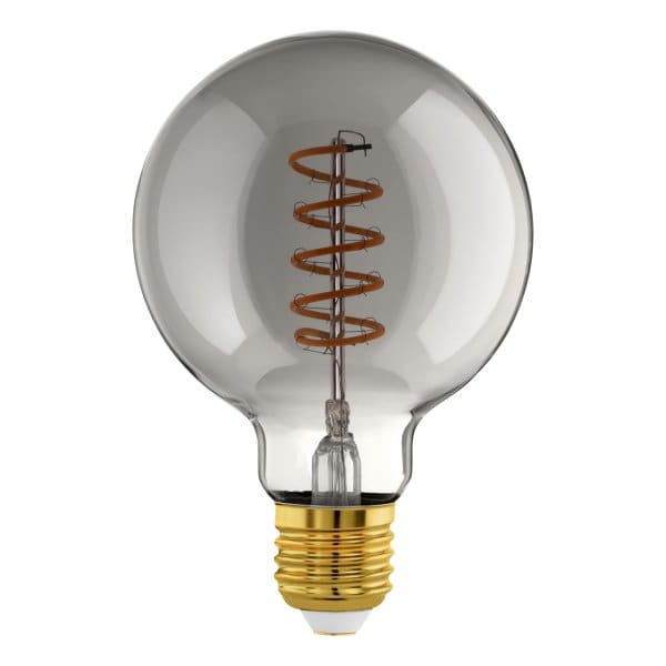 EGLO - LM-E27 GLOBE G95 FILAMENT SPIRAL 4W/150lm SMOKY STEUERBAR-DIMMBAR 1 STK