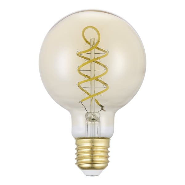 EGLO - LM-E27-LED-GLOBE G80 8W/806LM SPIRAL AMBER 2700K - dimmbar
