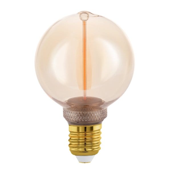 EGLO - LM-E27-LED-GLOBE G80 DEKO FILAMENT AMBER 2W/100lm 1800K - Stufendimmer 100%-50%-25%