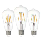 EGLO - LM-E27-LED FILAMENT-ST64 4W/470lm 2700k 3er PACK