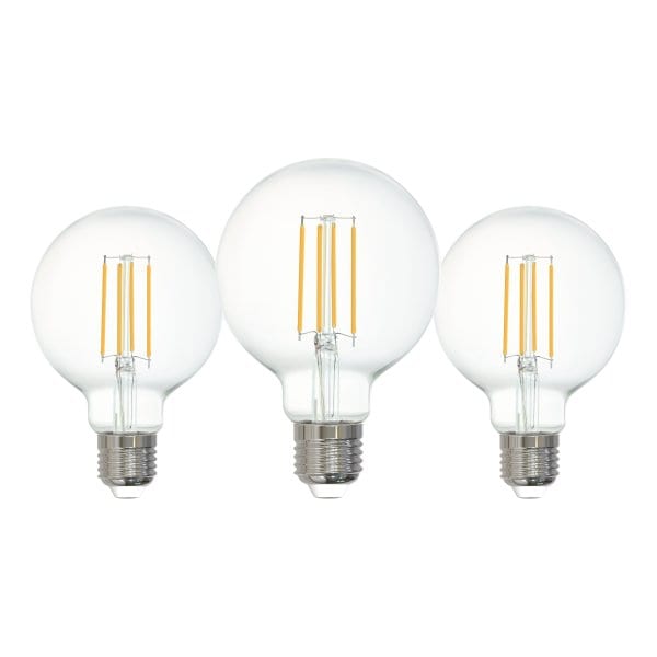 EGLO - LM-E27-LED-FILAMENT GLOBE G80 4W/470lm 4000K 3er PACK