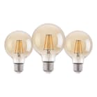 EGLO - LM-E27-LED-VINTAGE AMBER GLOBE G80 4W/400lm 2200K 3er PACK