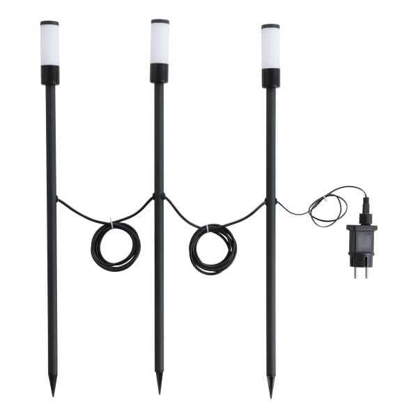 EGLO - SET 3XLED-ERDSPIESS SCHWARZ/WS 'ZANCARO'