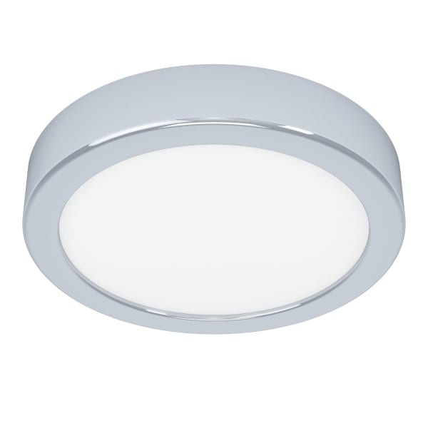 EGLO - LED-AUFBAU DL Ø166 CHROM 8W-1000LM/2700K-4000K-6000K DIP SWITCH  'FUEVA 6' IP44