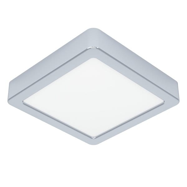 EGLO - LED-AUFBAU DL 150x150MM  CHROM  8W-1150LM/2700K-4000K-6000K DIP SWITCH  'FUEVA 6' IP44