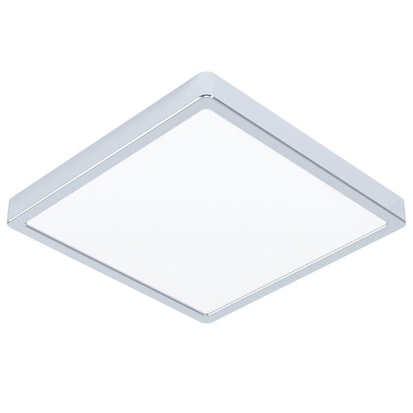 EGLO - LED-AUFBAU DL 290x290MM CHROM 14W-2000LM/2700K-4000K-6000K DIP SWITCH  'FUEVA 6' IP44