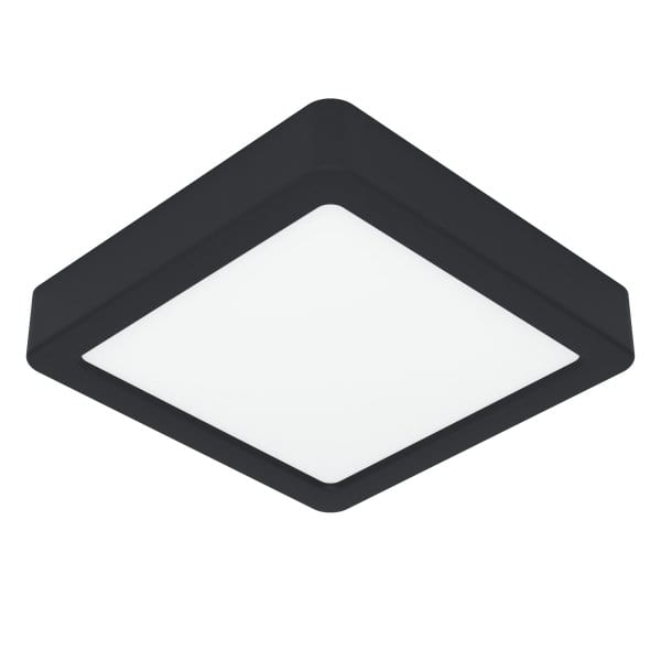 EGLO - LED-AUFBAU DL 150x150MM SCHWARZ 8W-1150LM/2700K-4000K-6000K DIP SWITCH 'FUEVA 6'