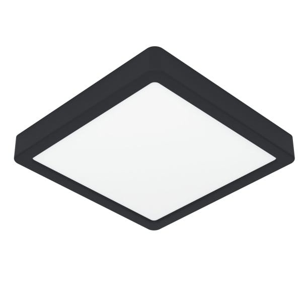 EGLO - LED-AUFBAU DL 220x220MM SCHWARZ 11W-1500LM/ 2700K-4000K-6000K DIP SWITCH 'FUEVA 6'