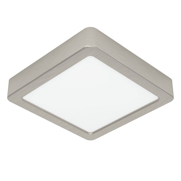 EGLO - LED-AUFBAU DL 150x150MM  SATIN-NICKEL   8W-1150LM/2700K-4000K-6000K DIP SWITCH  'FUEVA 6'