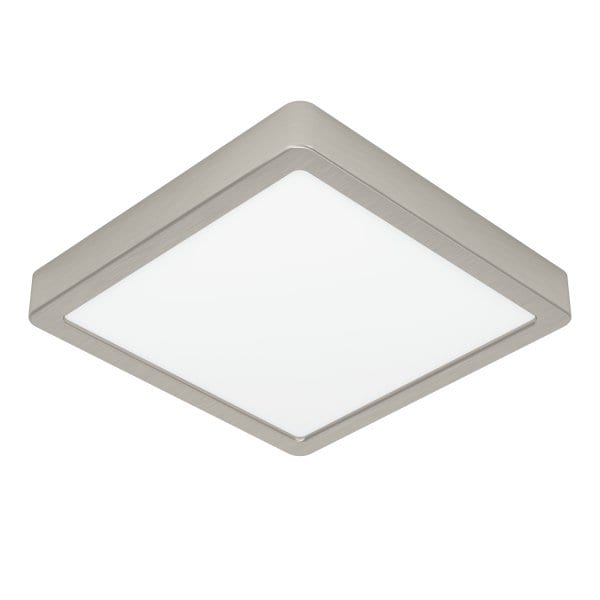EGLO - LED-AUFBAU DL 220x220MM SATIN-NICKEL 11W-1500LM/ 2700K-4000K-6000K DIP SWITCH 'FUEVA 6'