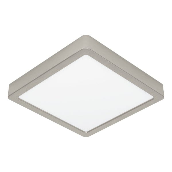 EGLO - LED-CCT/RGB+TW AUFBAU DL 220x220MM SATIN-NICKEL 11W-1500LM  'FUEVA 6' -IP44