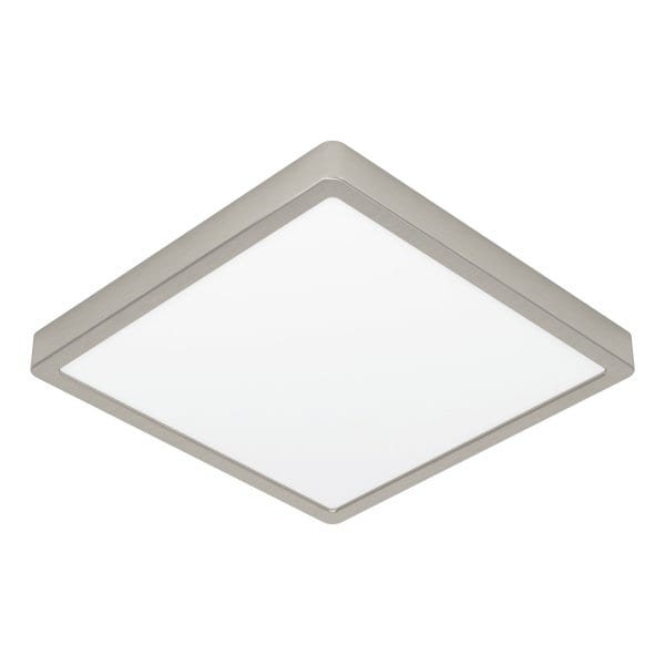 EGLO - LED-CCT/RGB+TW AUFBAU DL 290x290MM SATIN-NICKEL 14W-2000LM  'FUEVA 6' -IP44