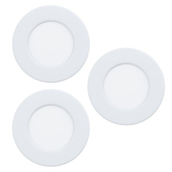 EGLO - SET 3XLED-CCT/RGB+TW EINBAUSP.Ø86 WEISS 3x3.5W-1560LM 'FUEVA 6' - IP44