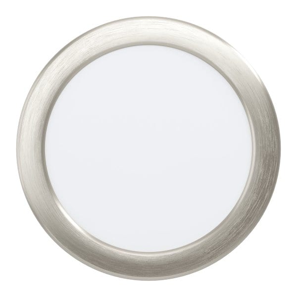 EGLO - LED-CCT/RGB+TW EINBAU DL Ø166 SATIN-NICKEL 10W-1350LM 'FUEVA 6' -IP44