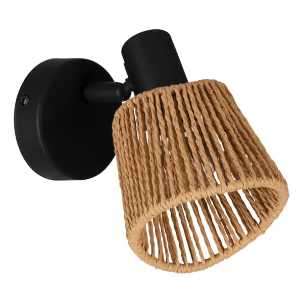 EGLO - WL/1 E14 SCHWARZ/NATUR 'KEELBY'