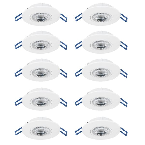 EGLO - SET 10XLED-CCT-EINBAUSPOT Ø90 WEISS