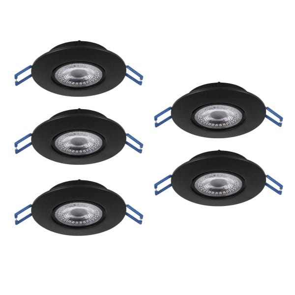 EGLO - SET 5XLED-CCT-EINBAUSPOT Ø90 SCHWARZ