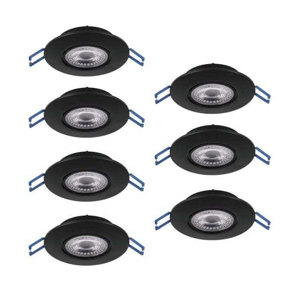 EGLO - SET 7XLED-CCT-EINBAUSPOT Ø90 SCHWARZ
