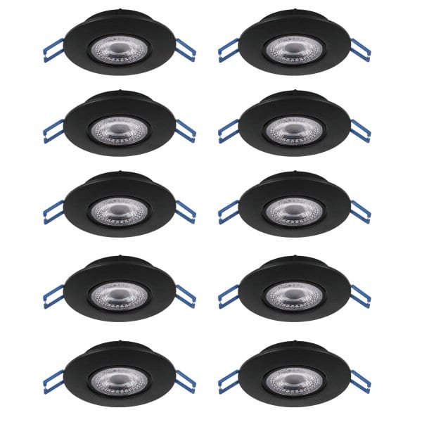 EGLO - SET 10XLED-CCT-EINBAUSPOT Ø90 SCHWARZ