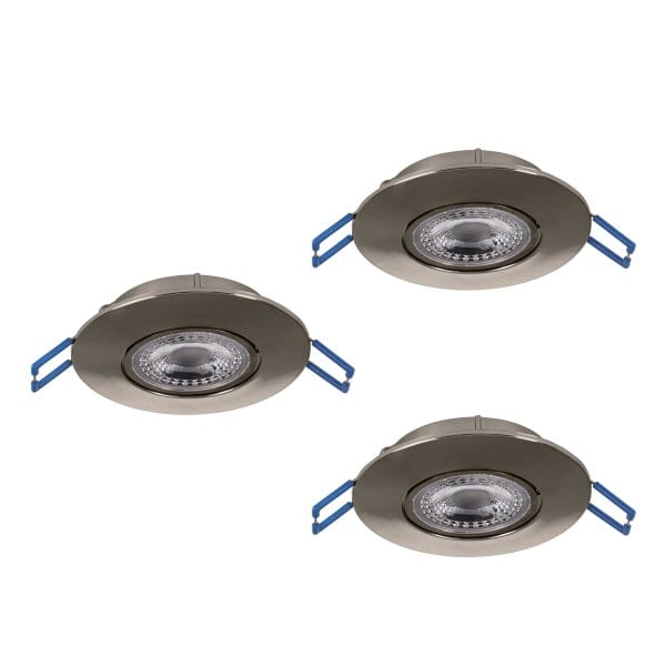 EGLO - SET 3XLED-CCT-EINBAUSPOT Ø90 NICKEL-M.