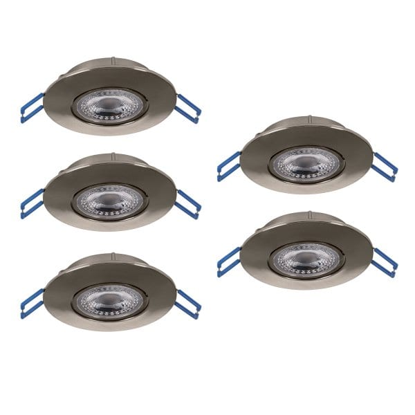 EGLO - SET 5XLED-CCT-EINBAUSPOT Ø90 NICKEL-M.