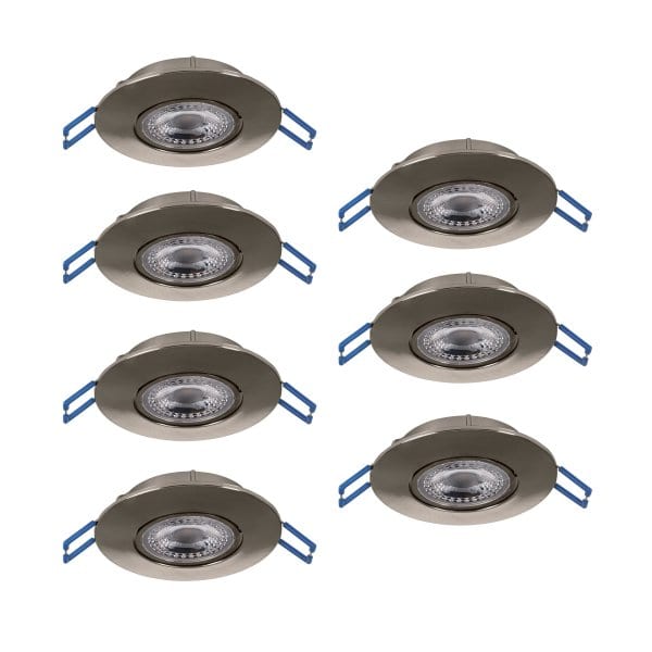 EGLO - SET 7XLED-CCT-EINBAUSPOT Ø90 NICKEL-M.