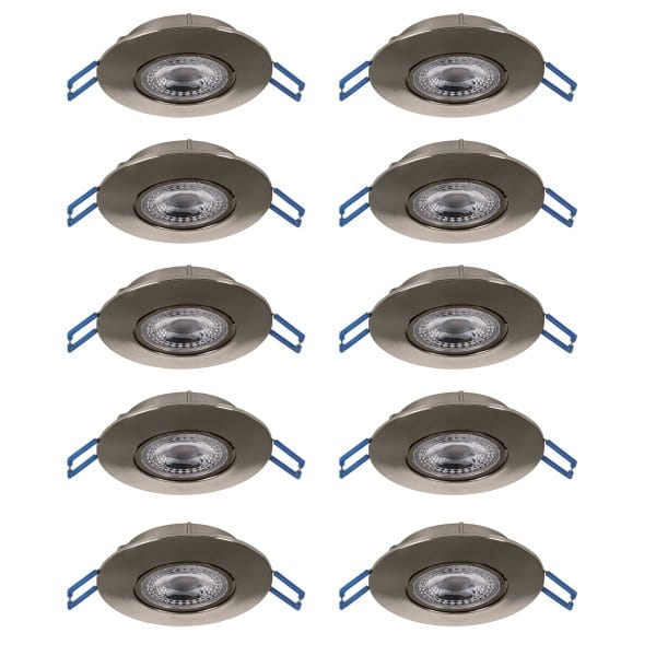 EGLO - SET 10XLED-CCT-EINBAUSPOT Ø90 NICKEL-M.