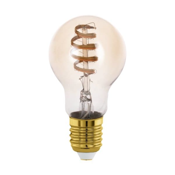 EGLO - LM-E27-LED-FILAMENT SPIRAL AMBER BIRNE A60 5.5W/806lm 2700K-6500K 1 STK STEUERBAR, DIMMBAR, CCT FUNKTION (12241)