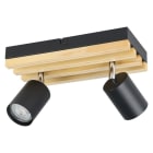 EGLO - BALKEN/2 GU10 SCHWARZ/HOLZ/FILZ 'CEMBRAN