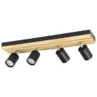 EGLO - BALKEN/4 GU10 SCHWARZ/HOLZ/FILZ 'CEMBRAN