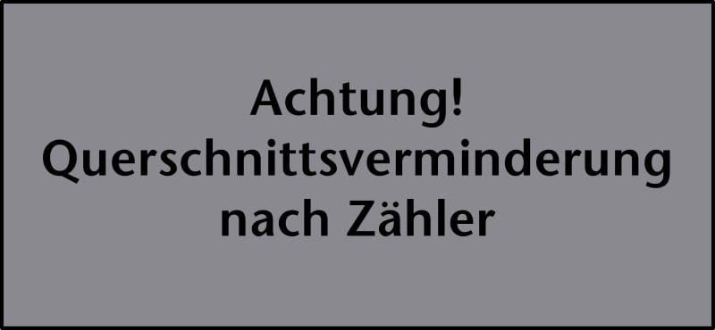 ELSTA - Etikette Achtung: Querschnittsverminderung (VPE=100Stk)