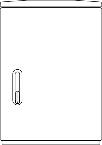 ELSTA - Polyesterschrank KVS F4 850/320 - leer