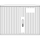 ELSTA - Polyesterschrank KVS X2 F6 850/320 RAL 7035 - leer