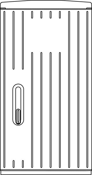 ELSTA - Polyesterschrank KVS X00 F3/1 850/320 RAL 7035 - leer