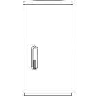 ELSTA - Polyesterschrank KVS F3/1 850/200 - leer