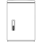 ELSTA - Polyesterschrank KVS F3/1 650/250 - leer