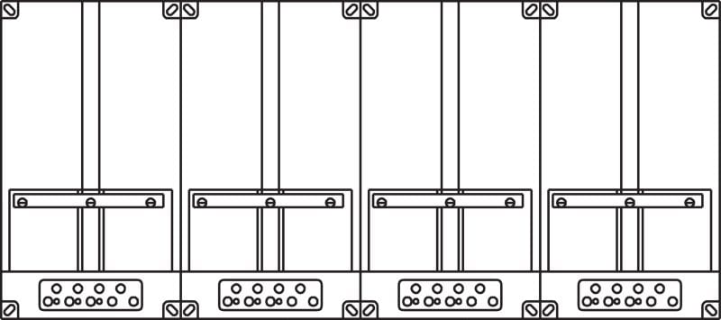 ELSTA - Zaehlertafel 4ZP mit Anschlussraum