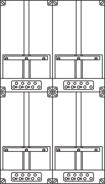 ELSTA - Zaehlertafel 4ZP mit Anschlussraum