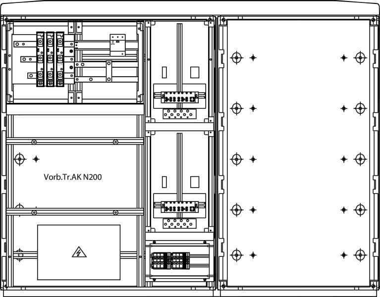 ELSTA - KHZSG 2/Tr.AK-2SRN25 ÜA(3)B/C RK - (Gas rechts) Wiener Netze