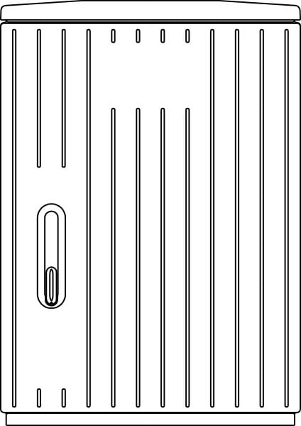 ELSTA - Polyesterschrank KVS X0 F4 850/320 + MPL